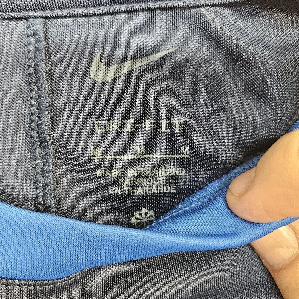 Nike Women's Dri-Fit Sleeveless Tee Size MEDIUM Navy/Royal/White FZ9749-410